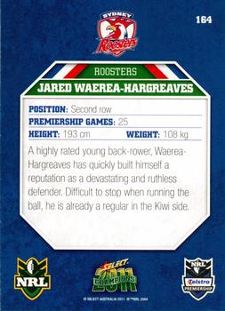 2011 NRL Champions #164 Jared Waerea-Hargreaves Back